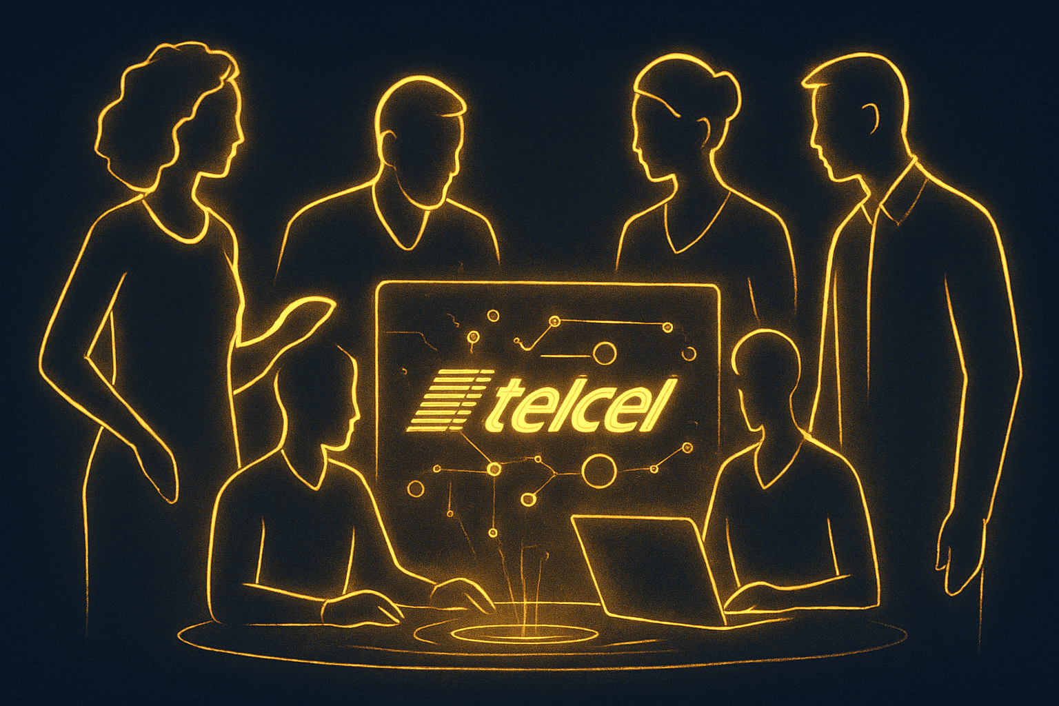 Equipo de Telcel Top Guides trabajando juntos